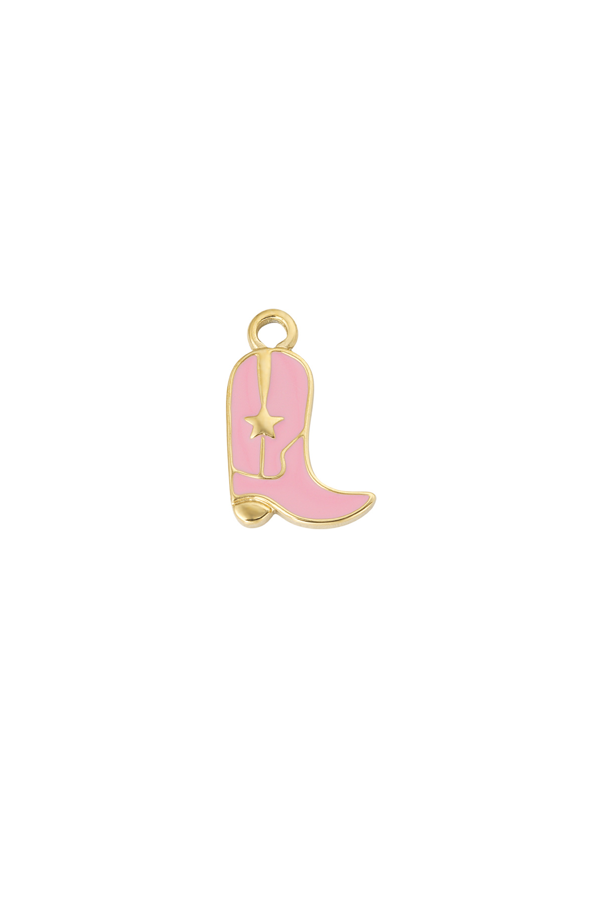 Cowboy boot charm - rose gold h5 