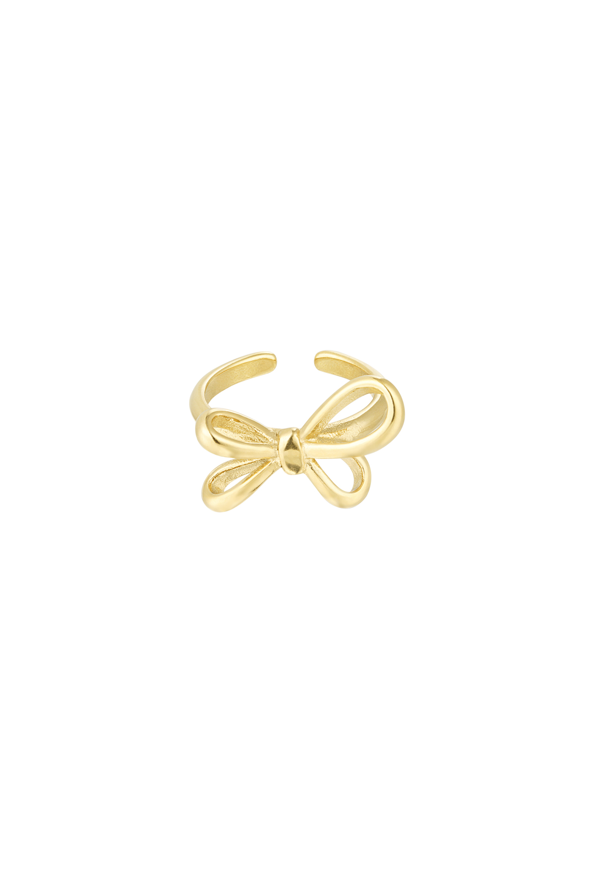 Ring butterfly bow - goud