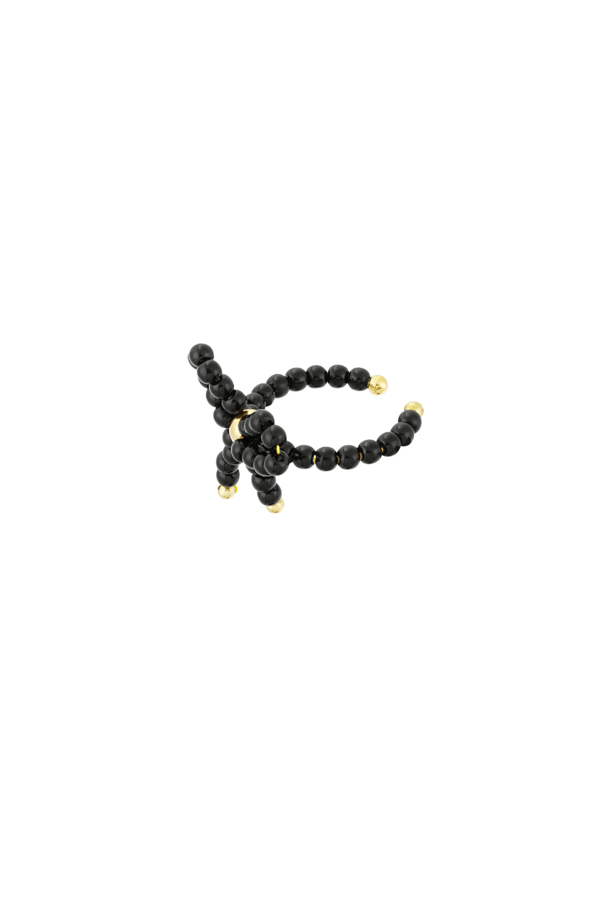 Pearl bow ring - Black h5 Picture2