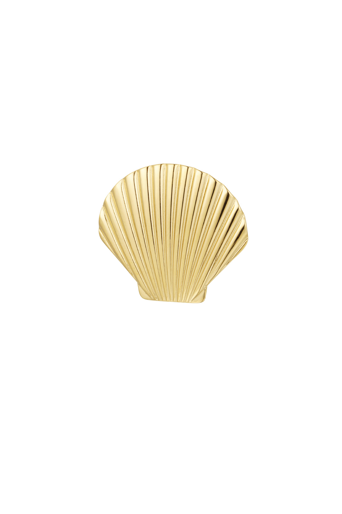 Shell statement ring - gold