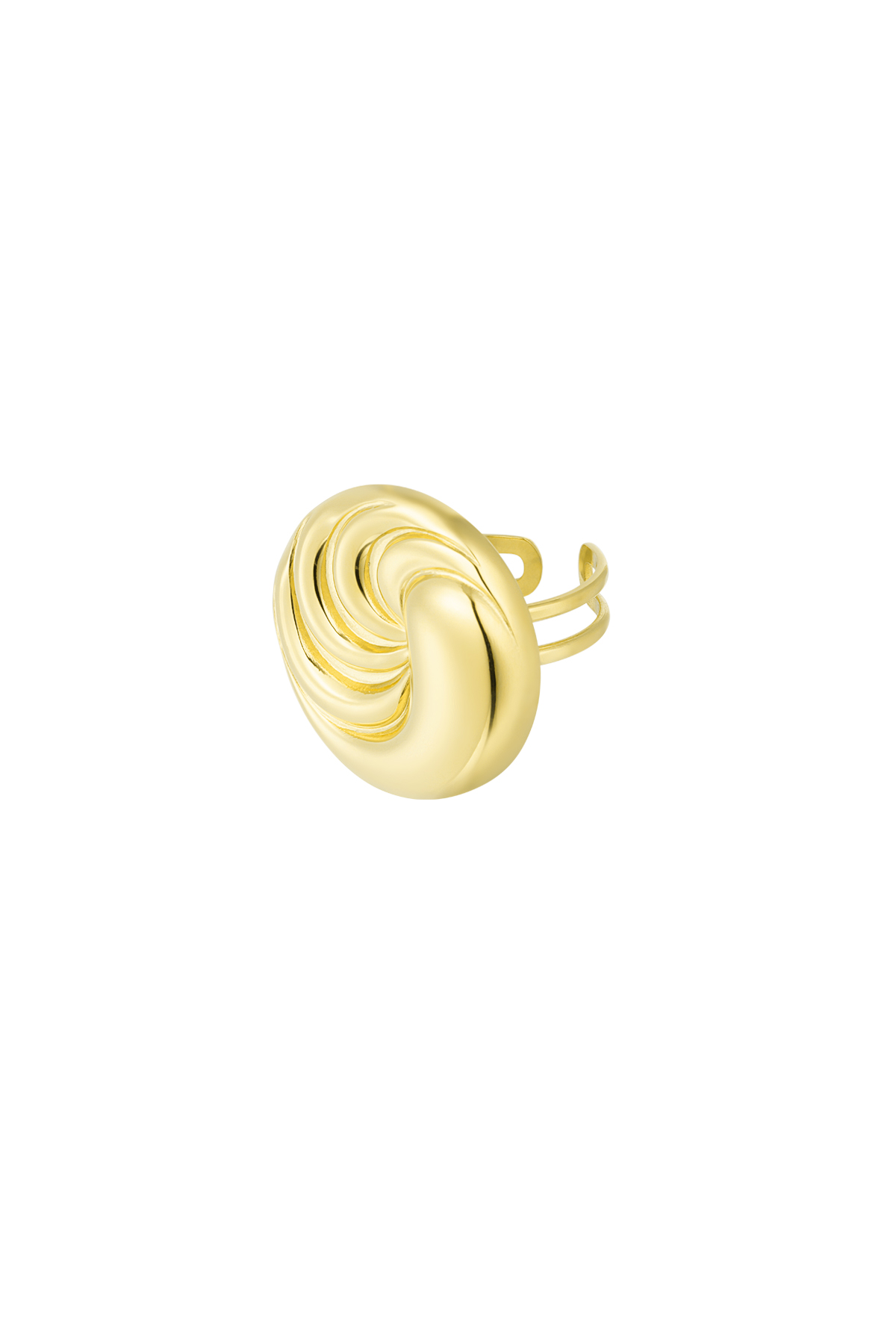 Ring twizzle wave - gold