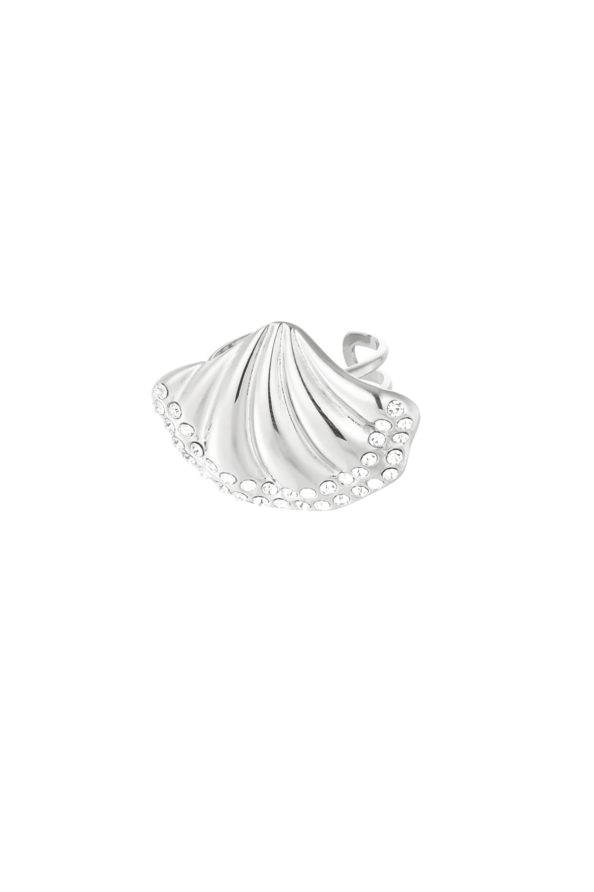 Bague coquille chatoyante - argent h5 