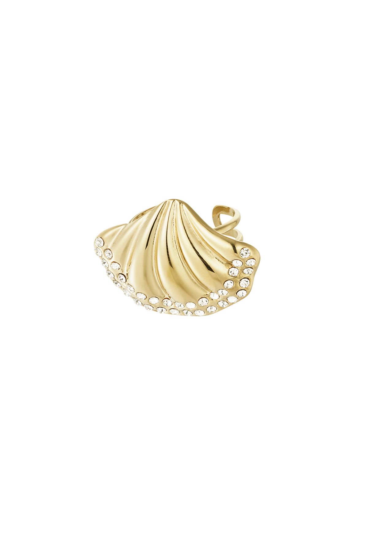 Ring shell shimmer - goud
