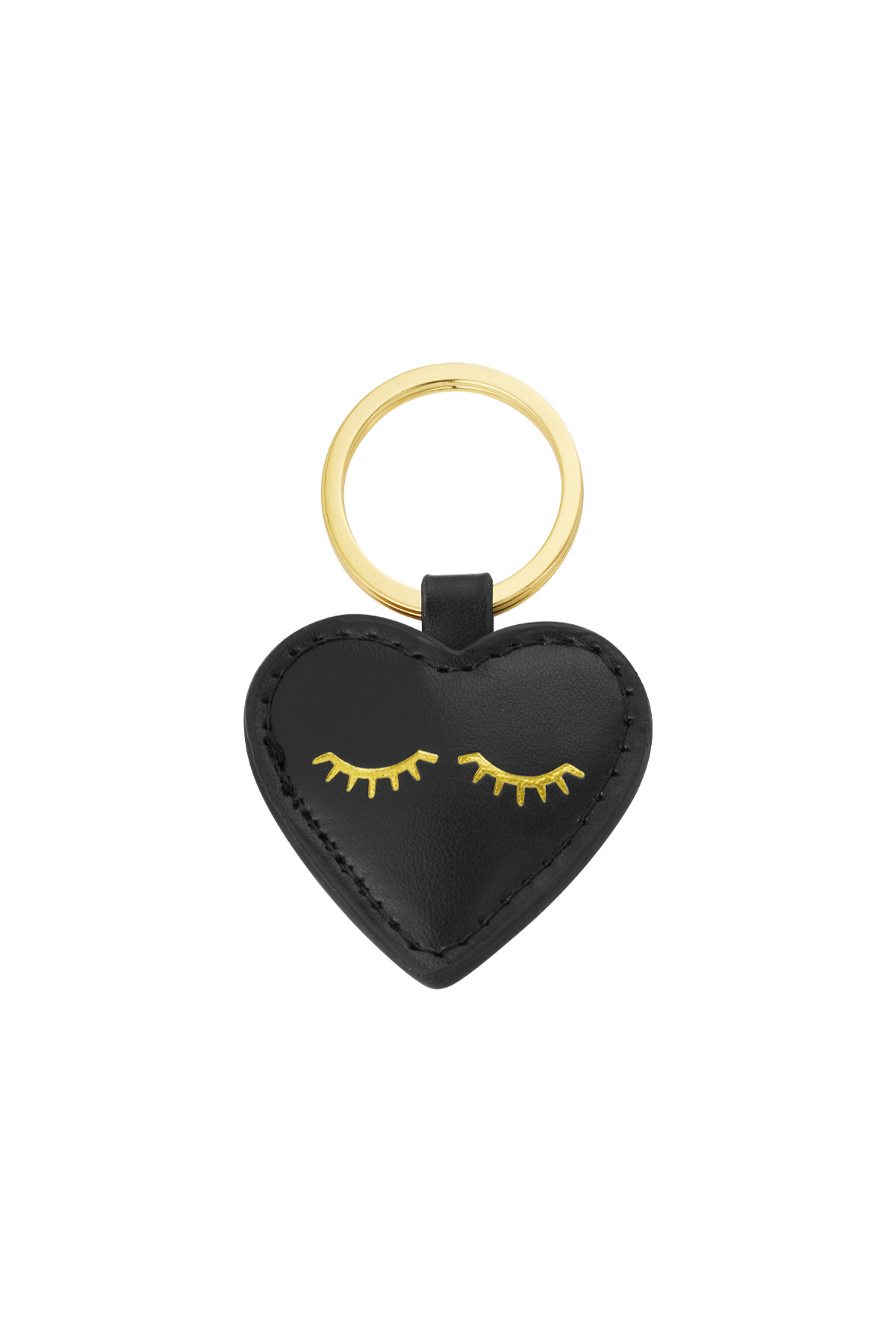 Keyring heartful smile - black h5 