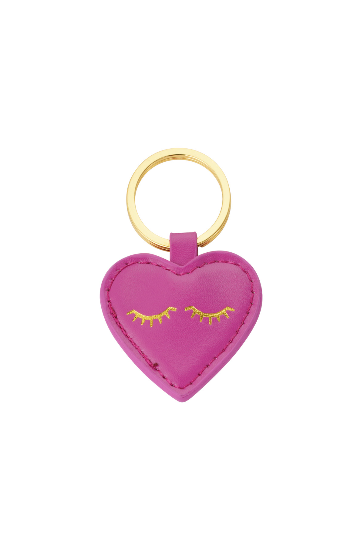 Portachiavi sorriso cuore - fucsia h5 