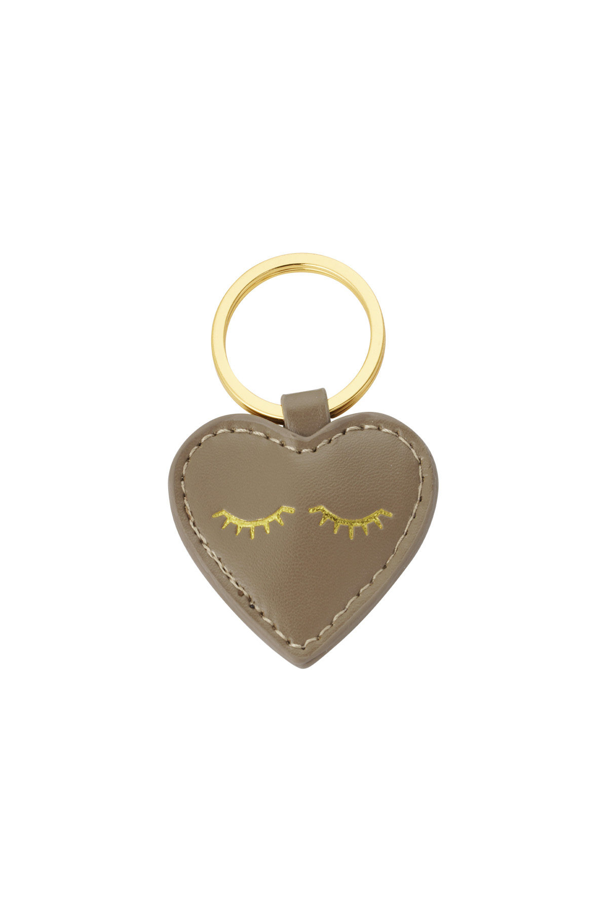 Keyring heartful smile - brown 