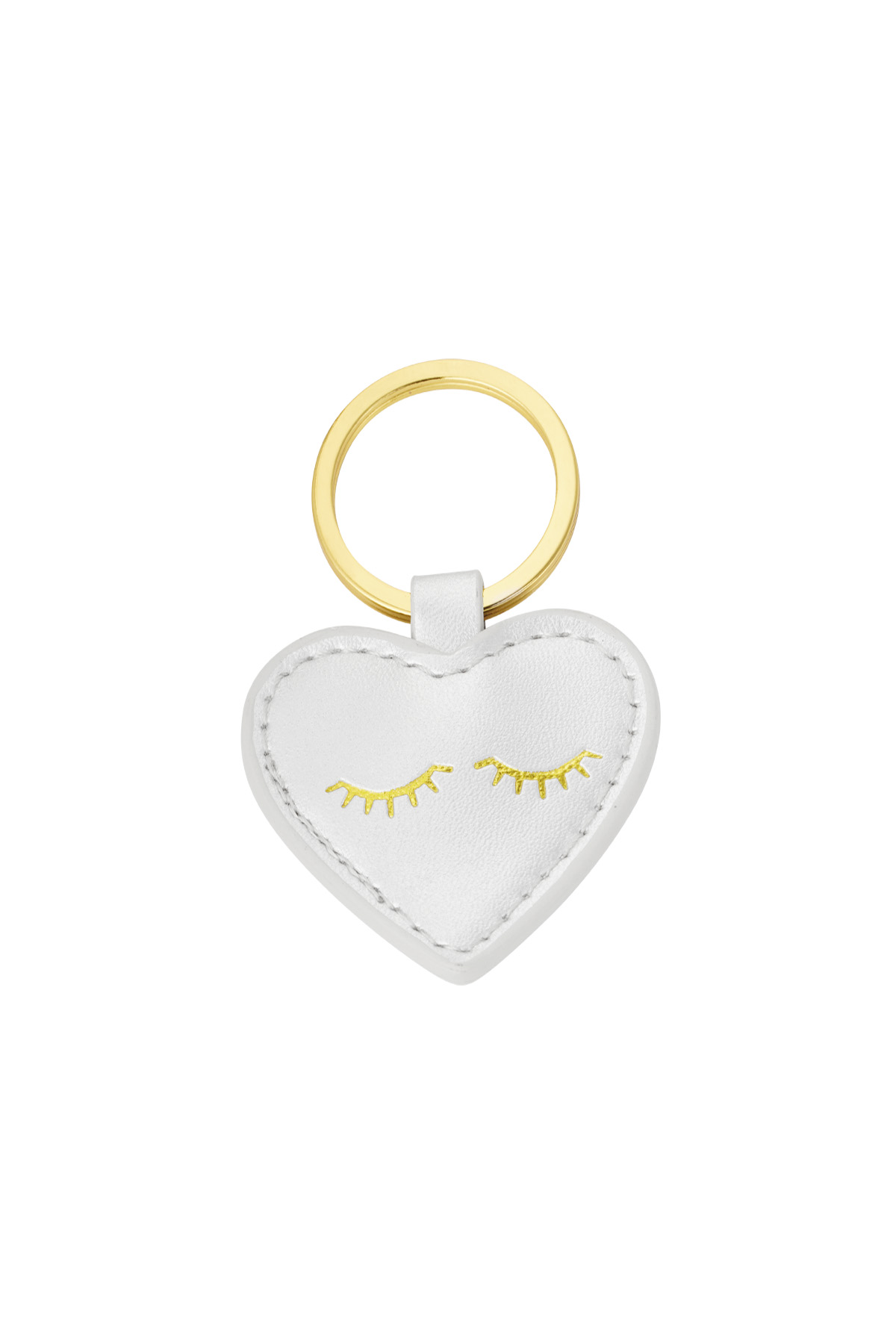 Keyring heartful smile - grey 