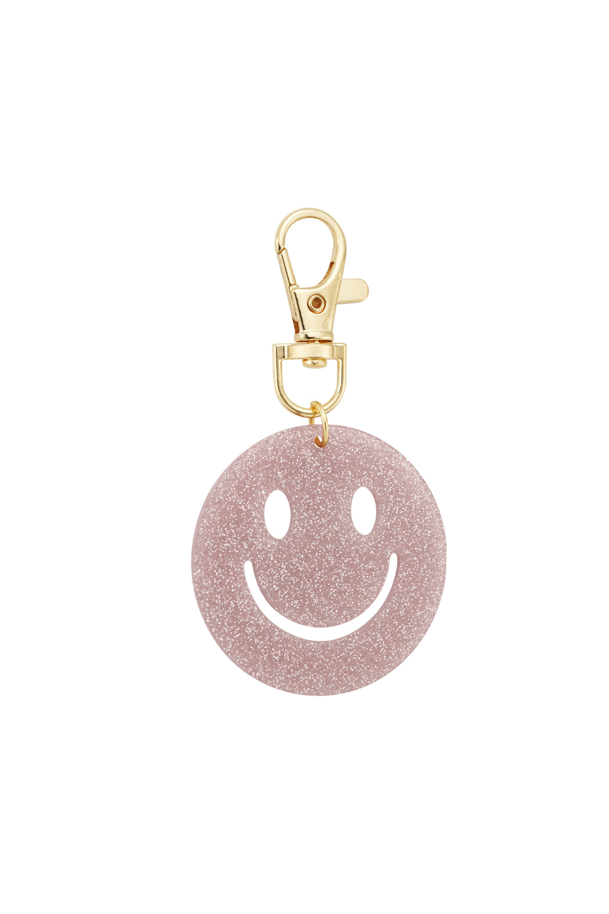 Keep Smiling sleutelhanger - roze