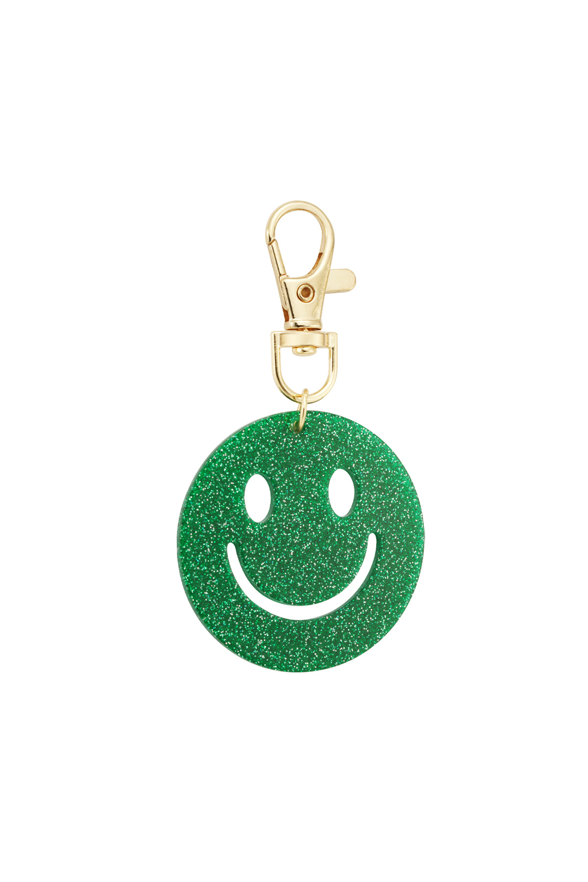 Keep Smiling key ring - green h5 