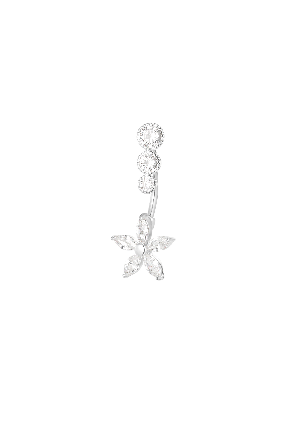 Piercing all'ombelico easy elegant - argento 