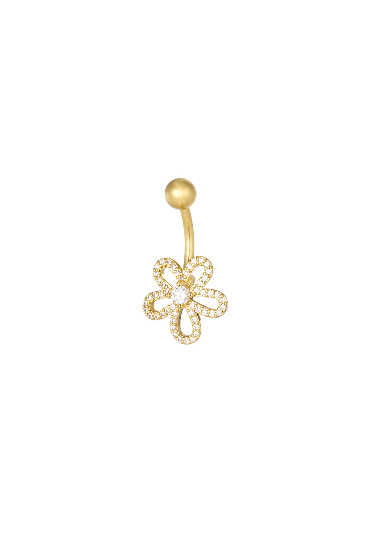 Navel piercing charmed flower - gold h5 