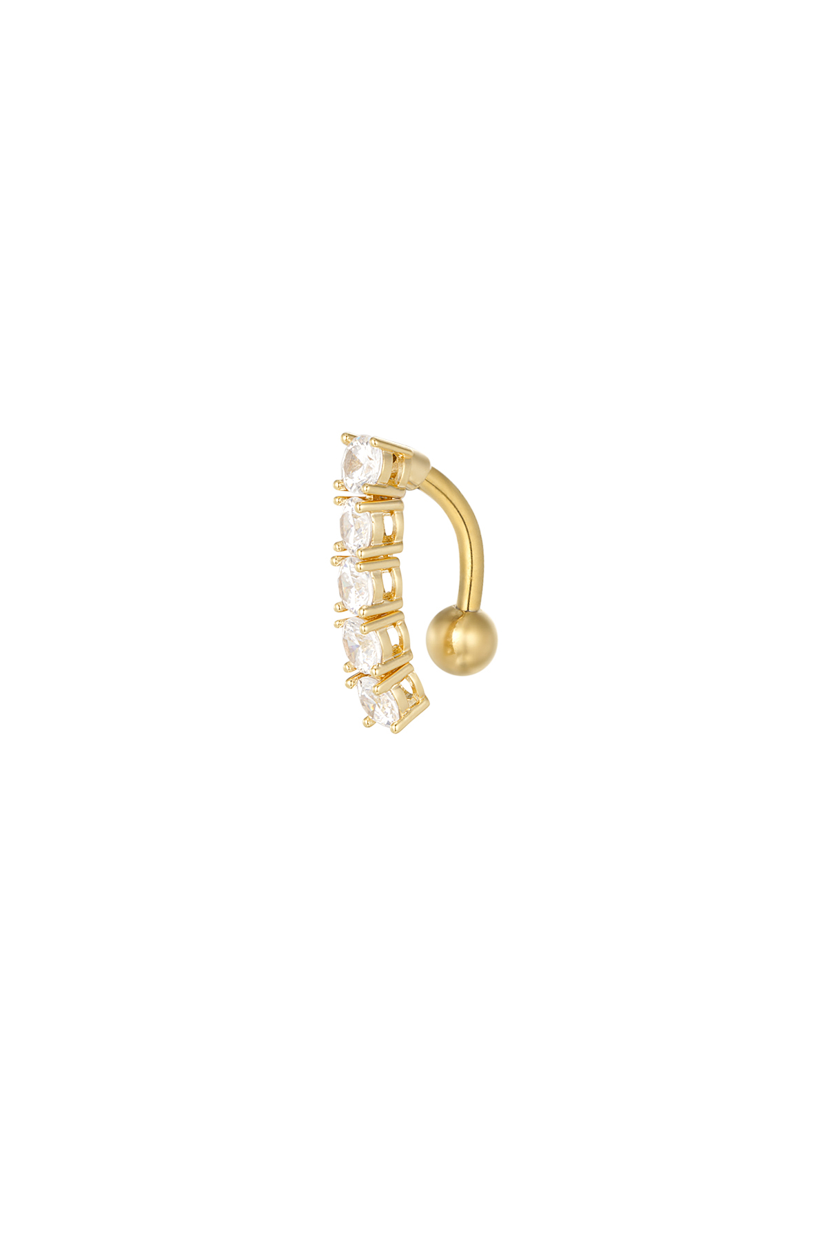 Bauchnabelpiercing Mondstein - Gold h5 