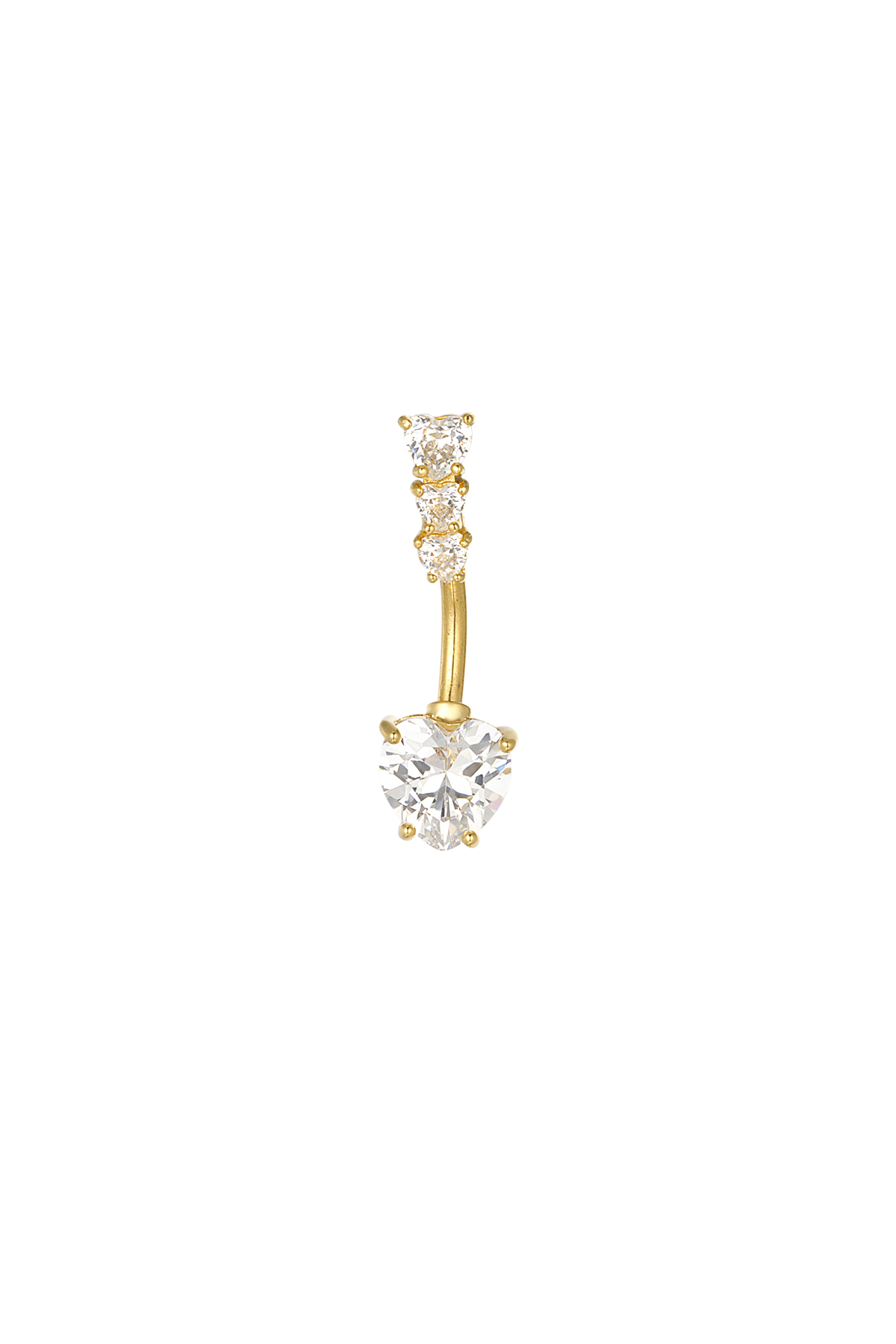 Navel piercing glow drop - gold h5 