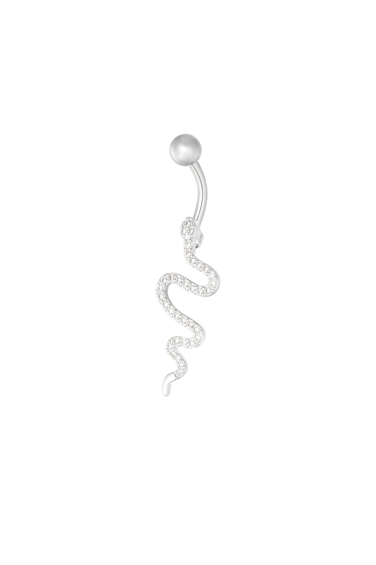 Navel piercing snake spirit - silver h5 