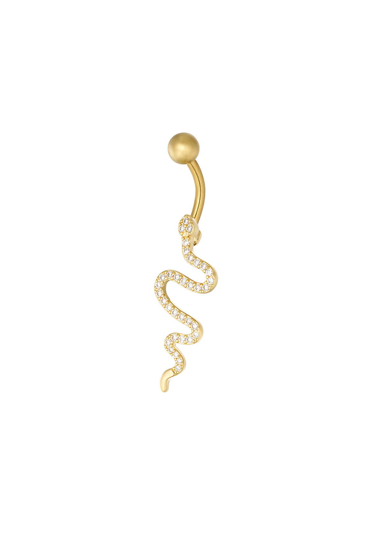 Piercing all'ombelico spirito serpente - oro h5 