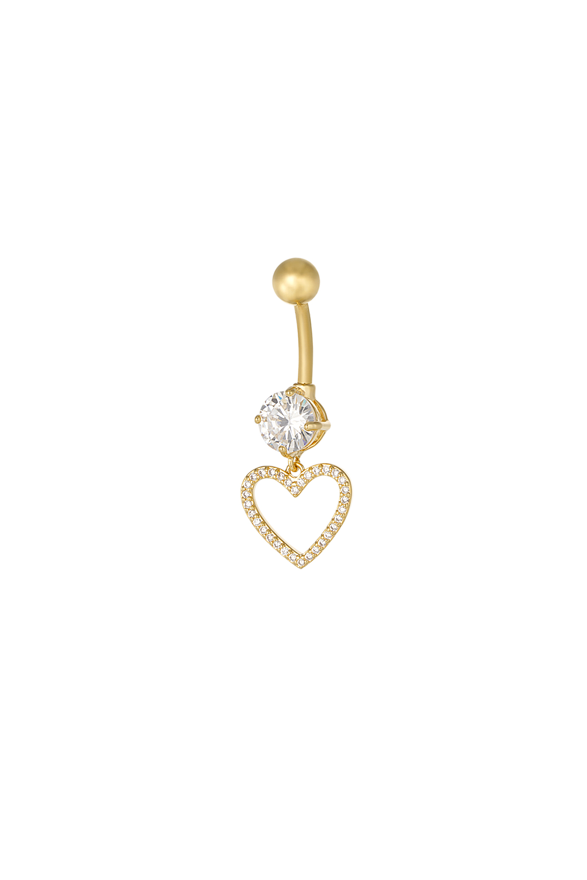 Bauchnabelpiercing Glitzer Glamour - gold h5 