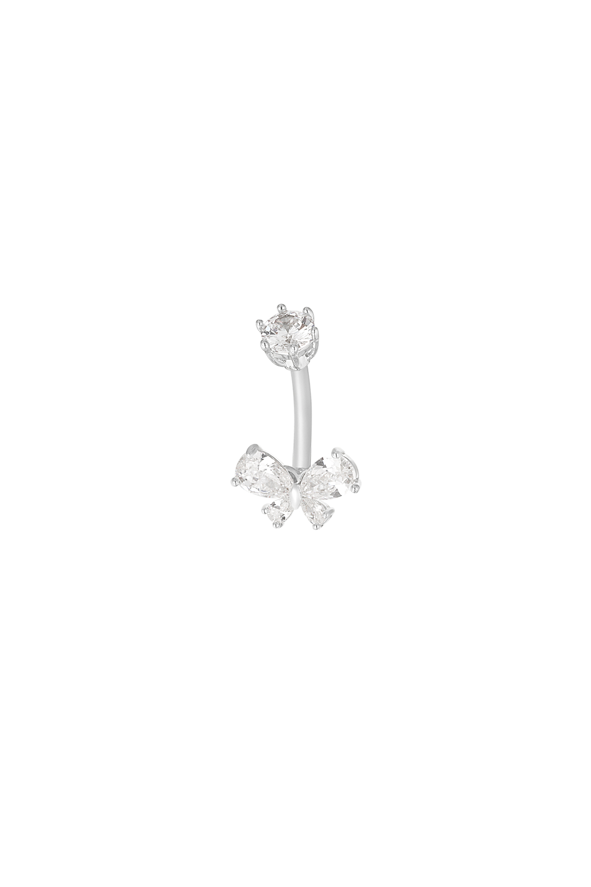 Piercing de ombligo mariposa celestial - plata h5 