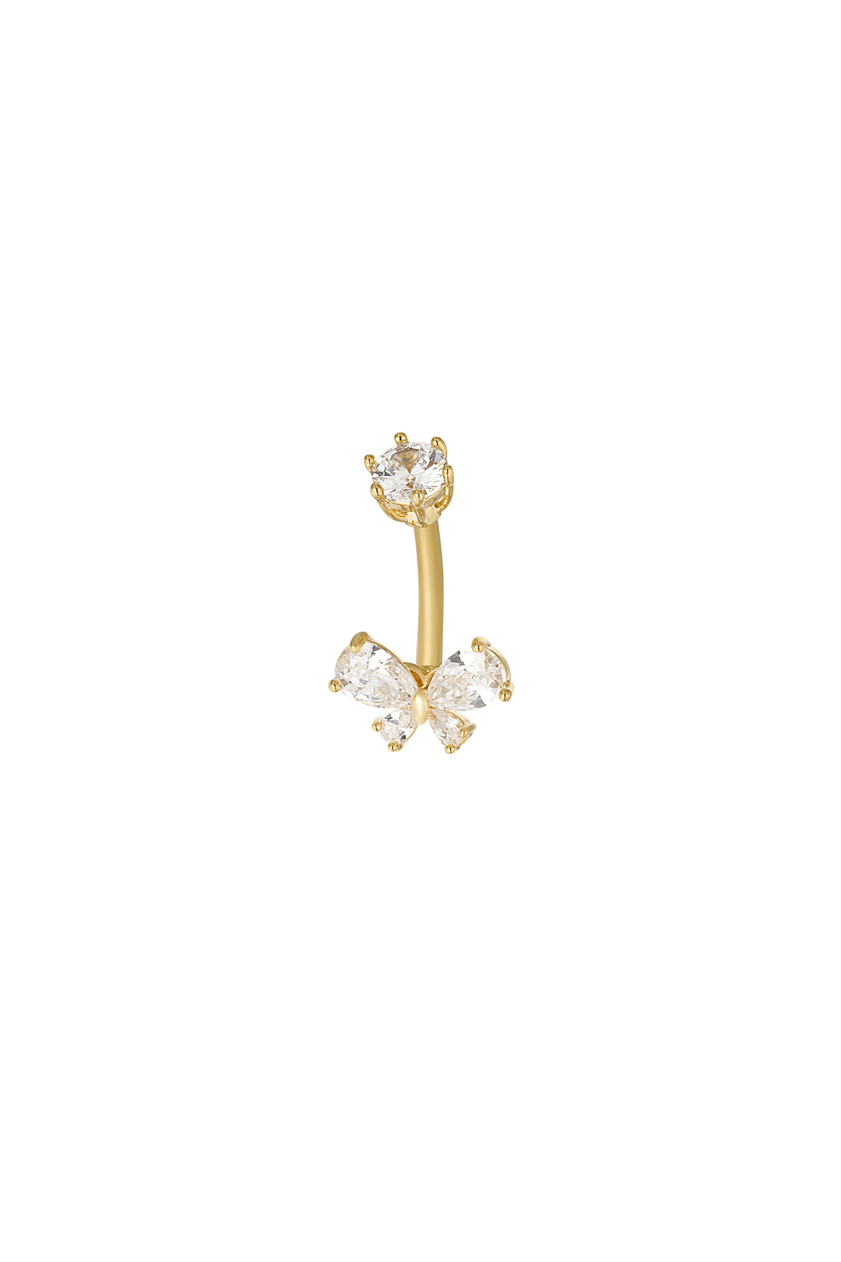 Navelpiercing celestial butterfly - goud h5 