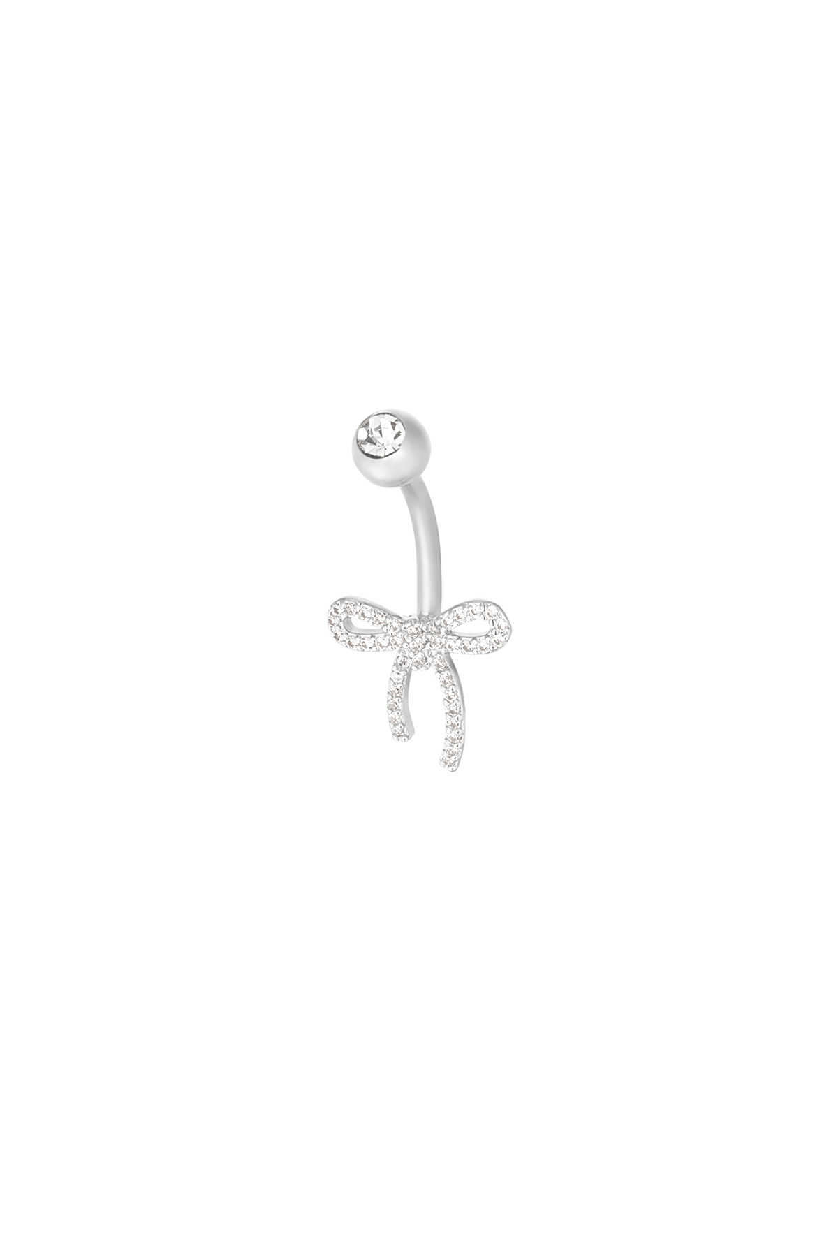 Piercing de ombligo arco crepuscular - plata h5 