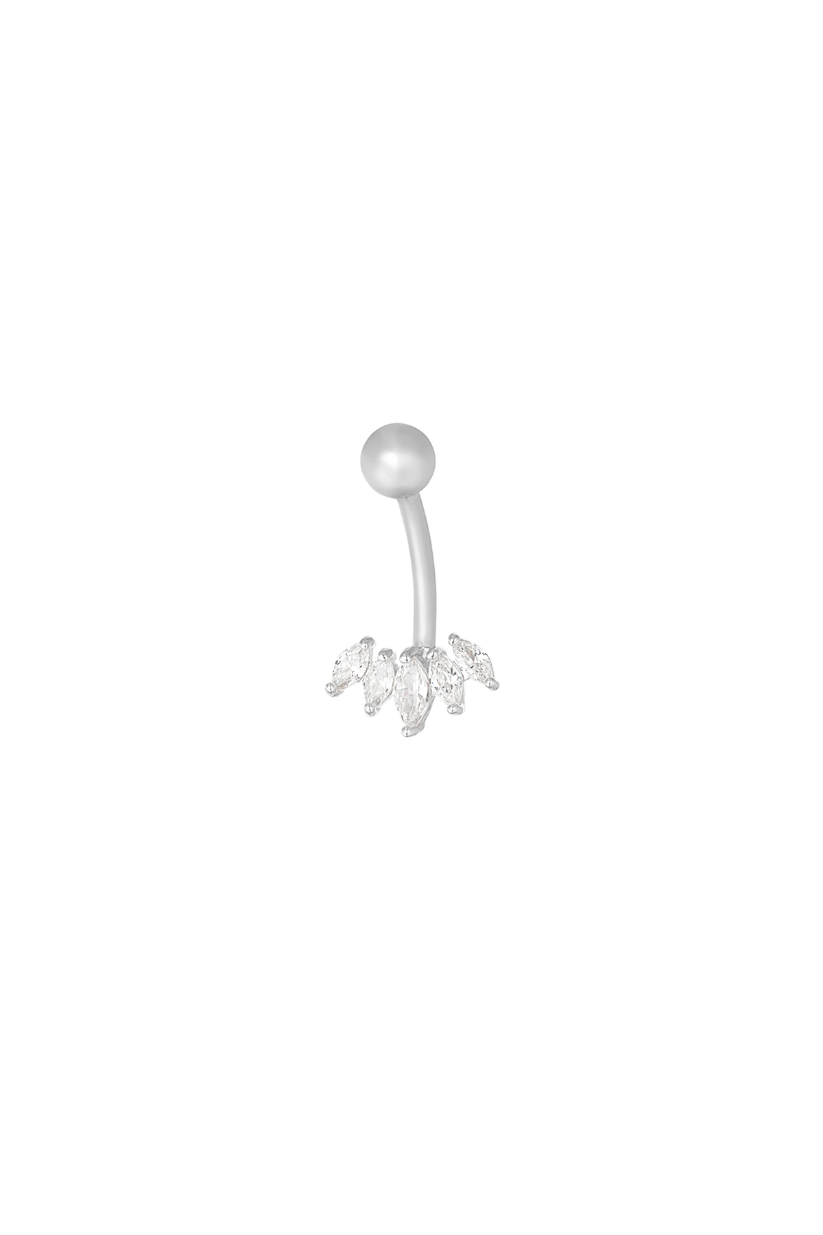 Navel piercing twinkle belly - silver h5 