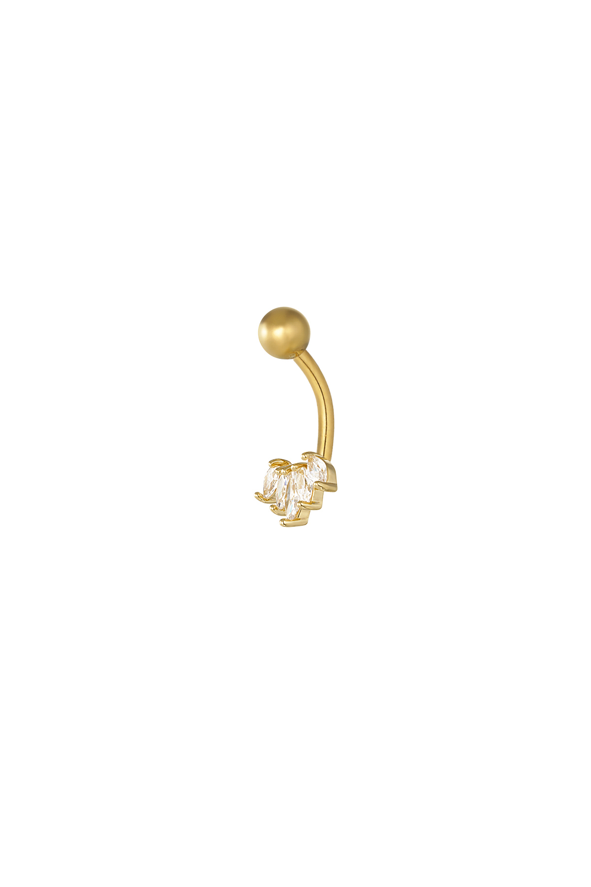 Piercing para el ombligo con diseño de estrella de mar, dorado h5 Imagen3