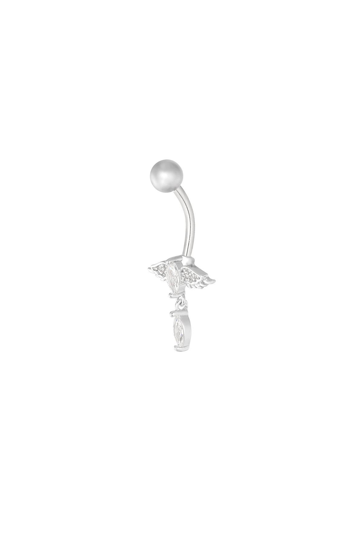 Navelpiercing gleam & glow - zilver h5 Afbeelding2