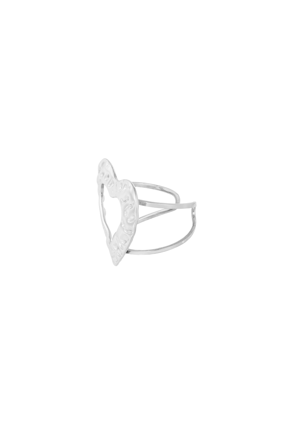 Textured Love ring - silver Picture2