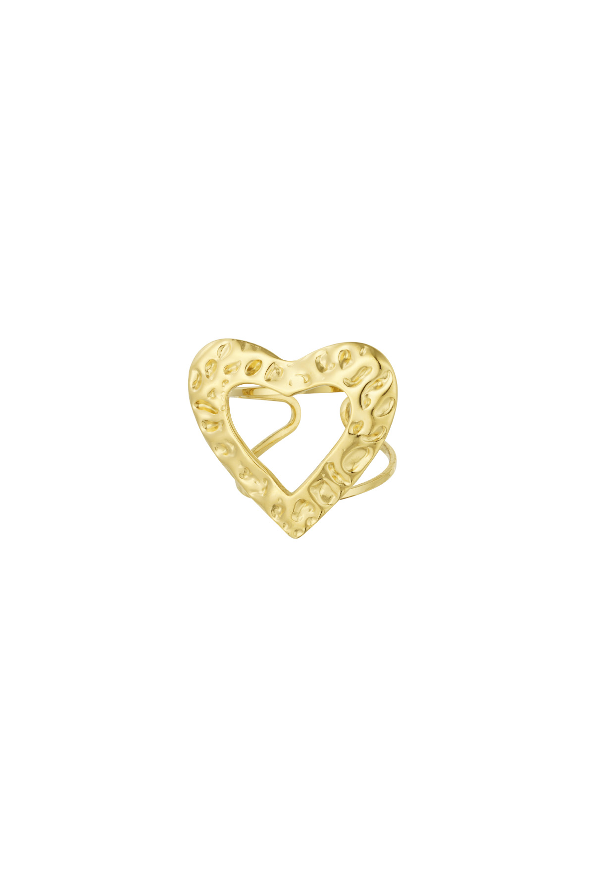 Textured Love ring - gold 