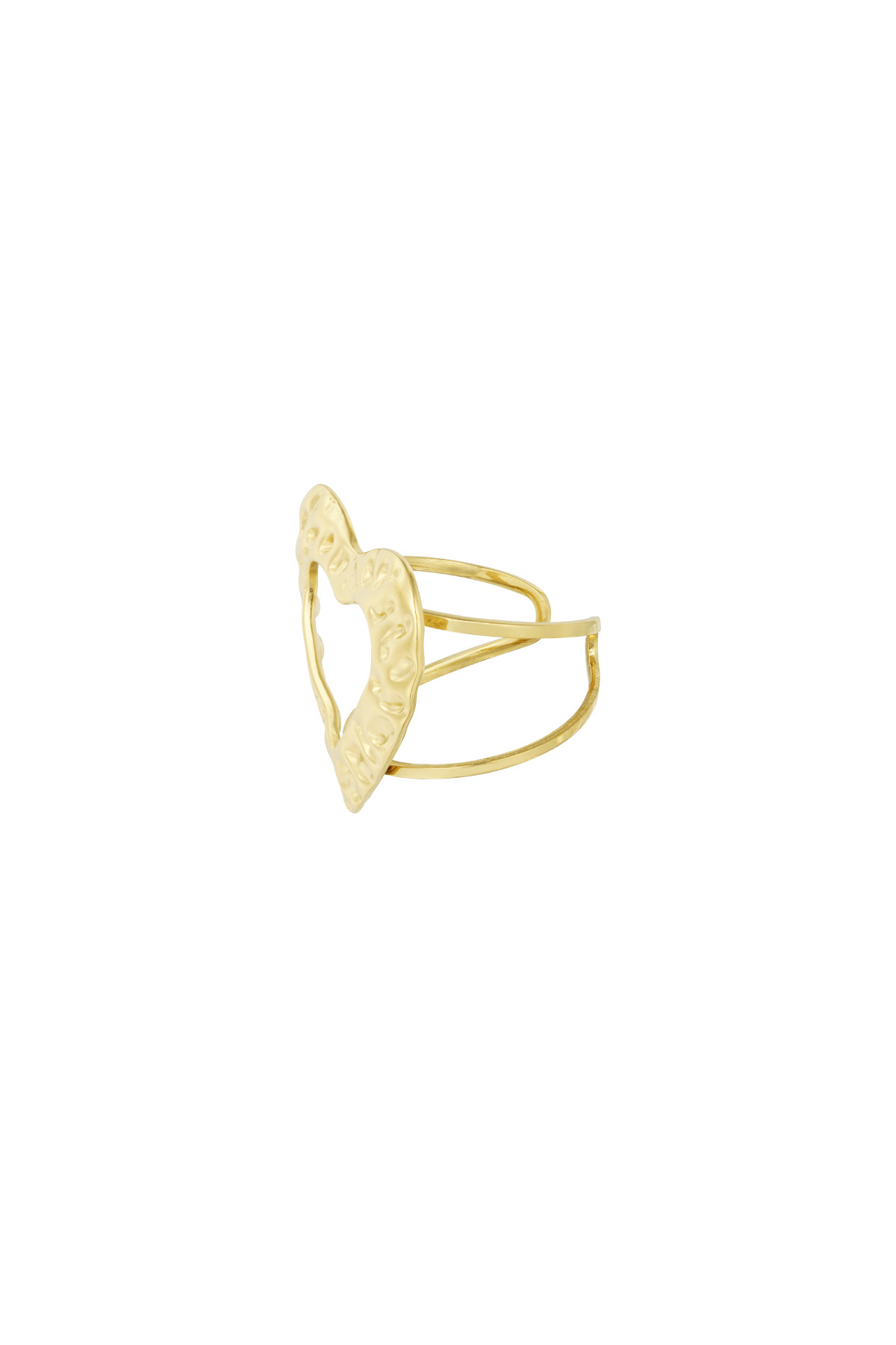 Anillo texturizado Love - oro h5 Imagen2