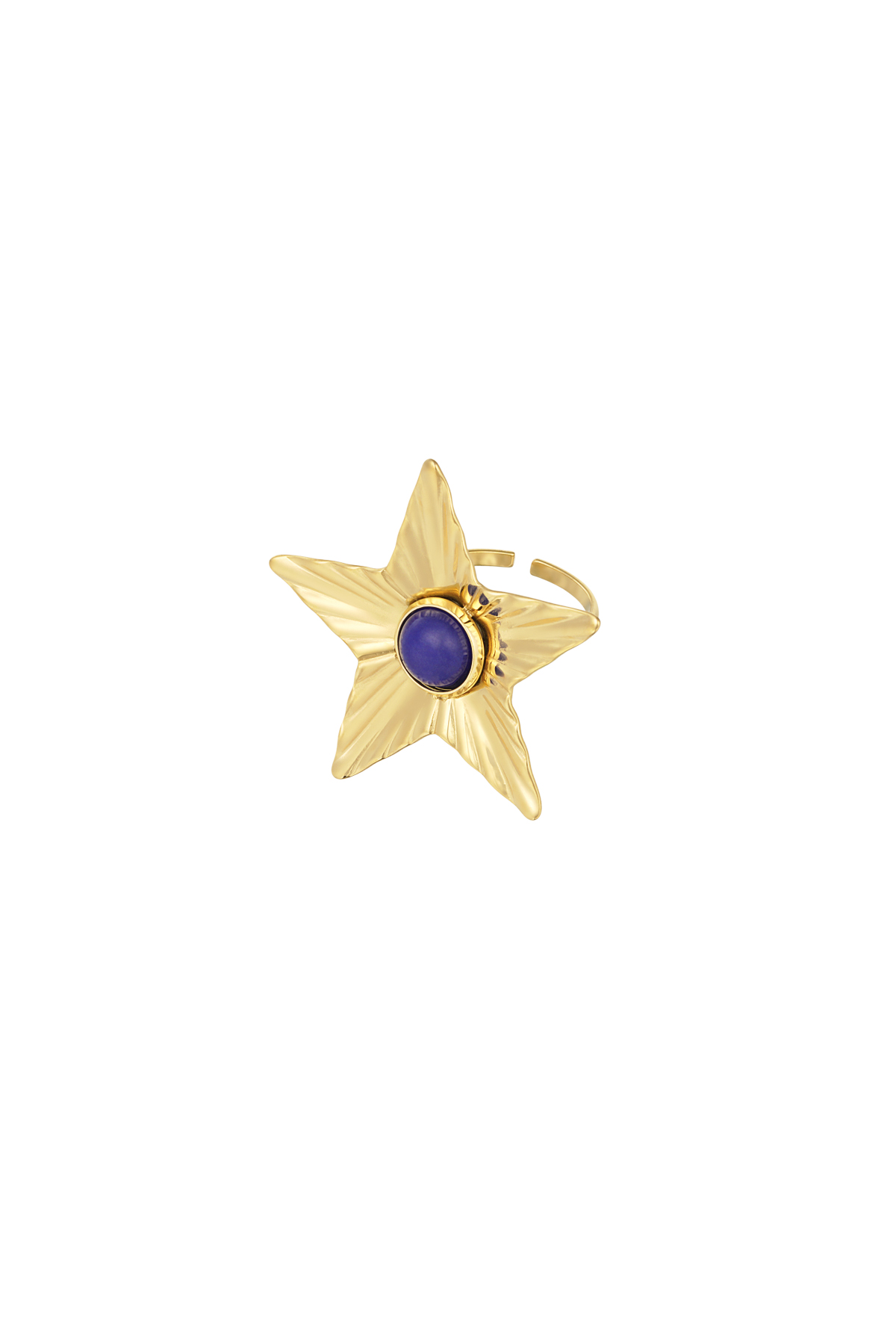 Anillo de estrella con piedra de color - morado h5 