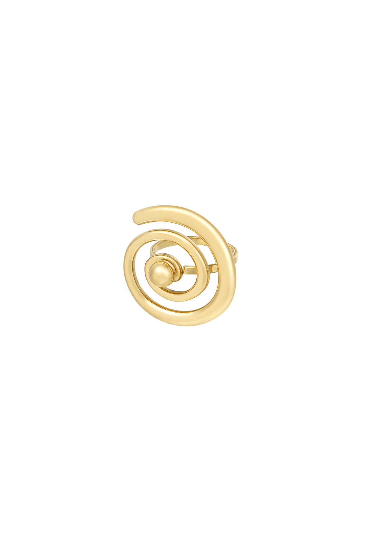 Swirly Pearl ring - goud h5 