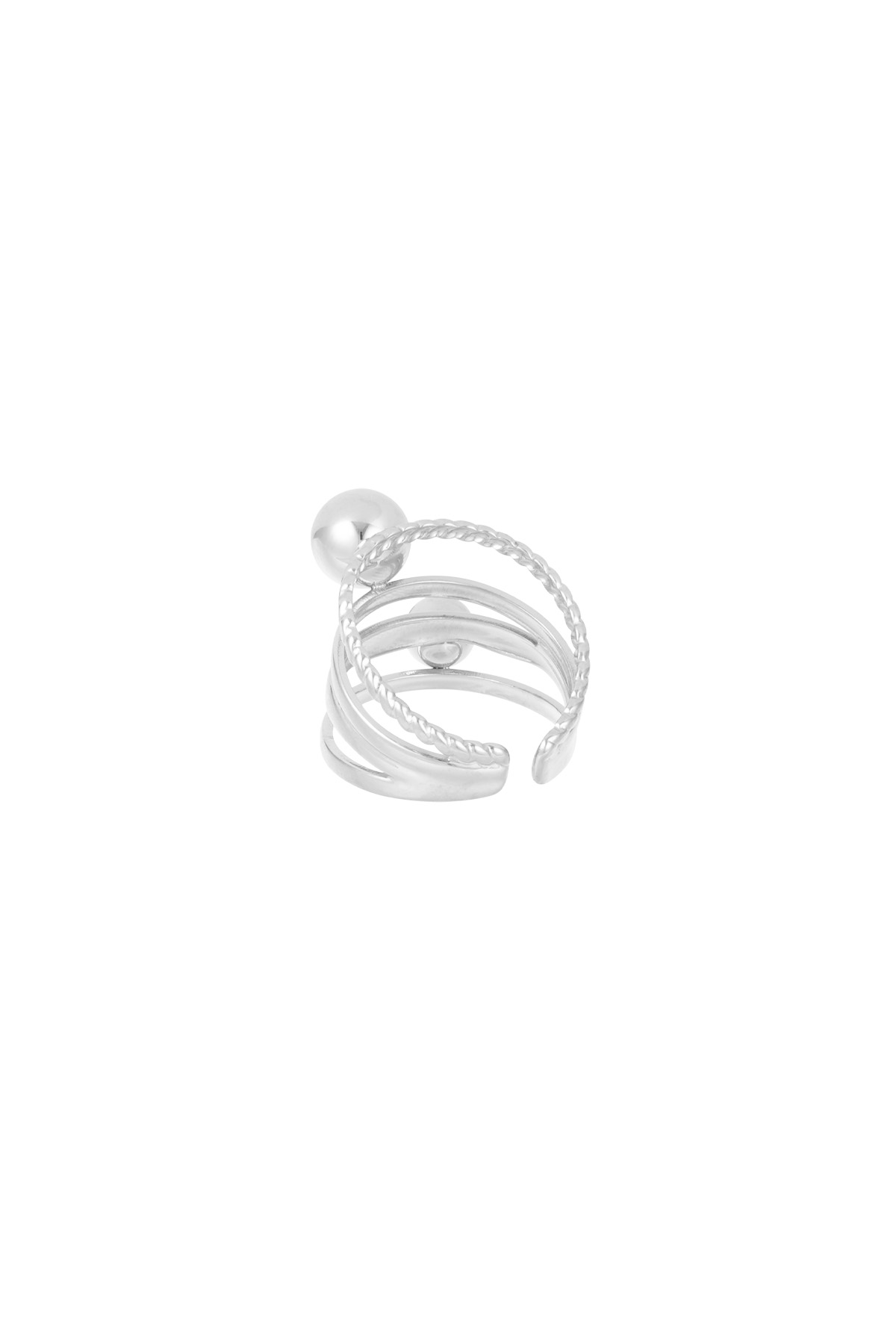 Layered Rings ring - silver h5 Picture3