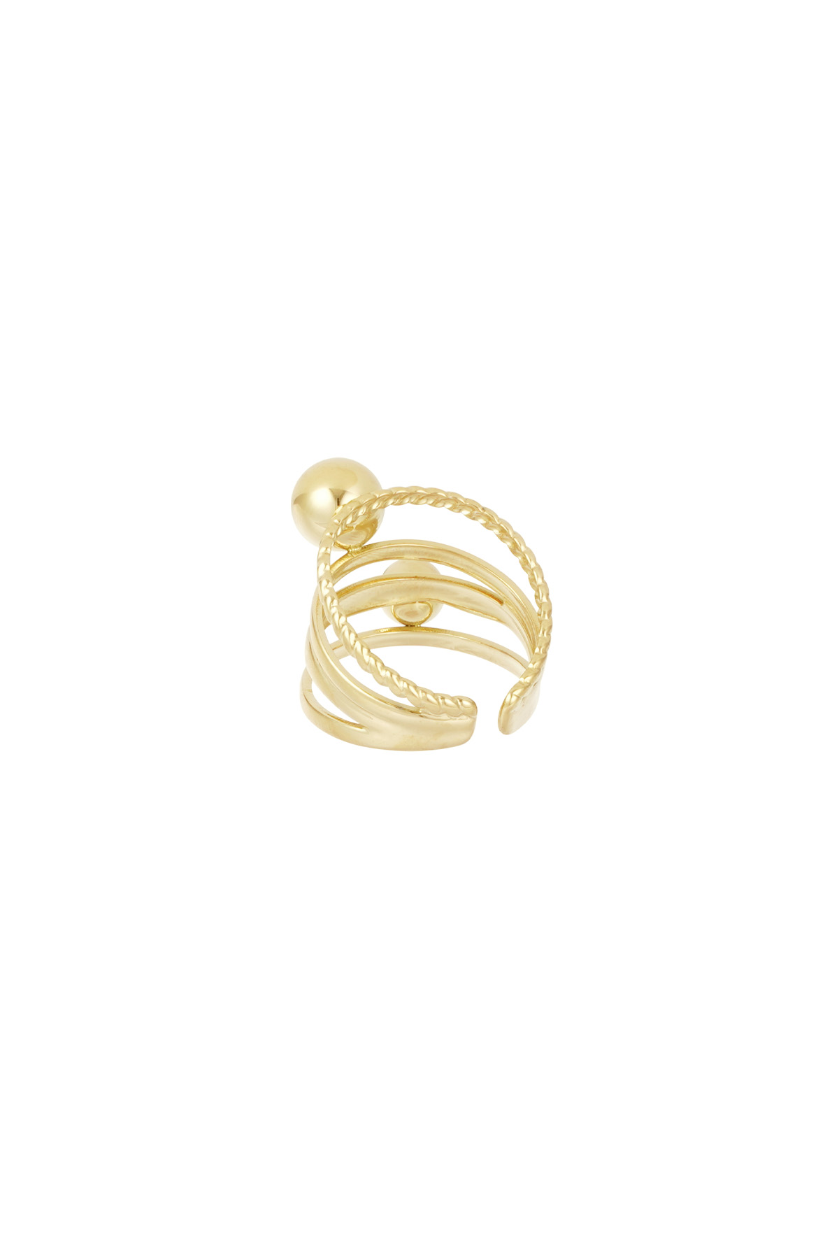 Ring mit mehrlagigen Ringen - Gold h5 Bild3