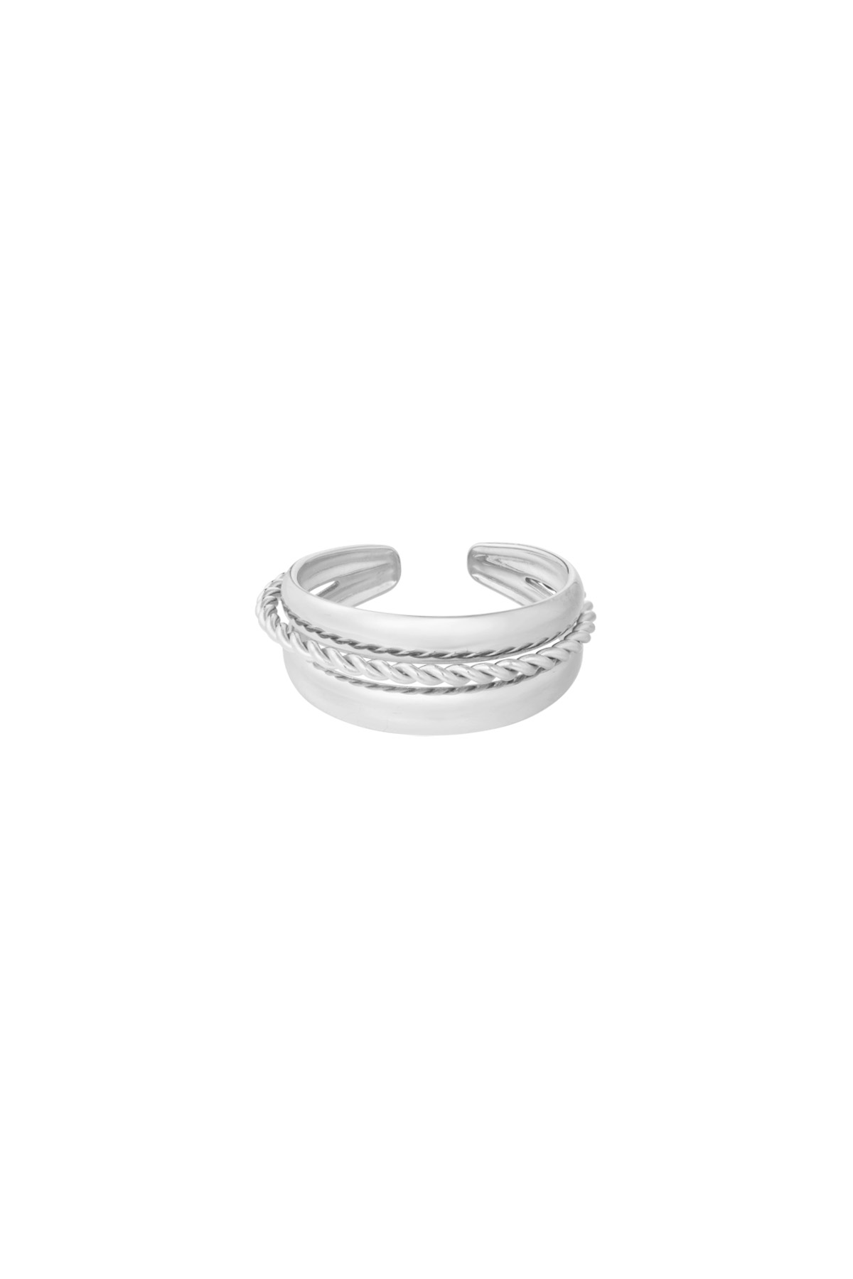 Anillo Triple Rings - plata h5 