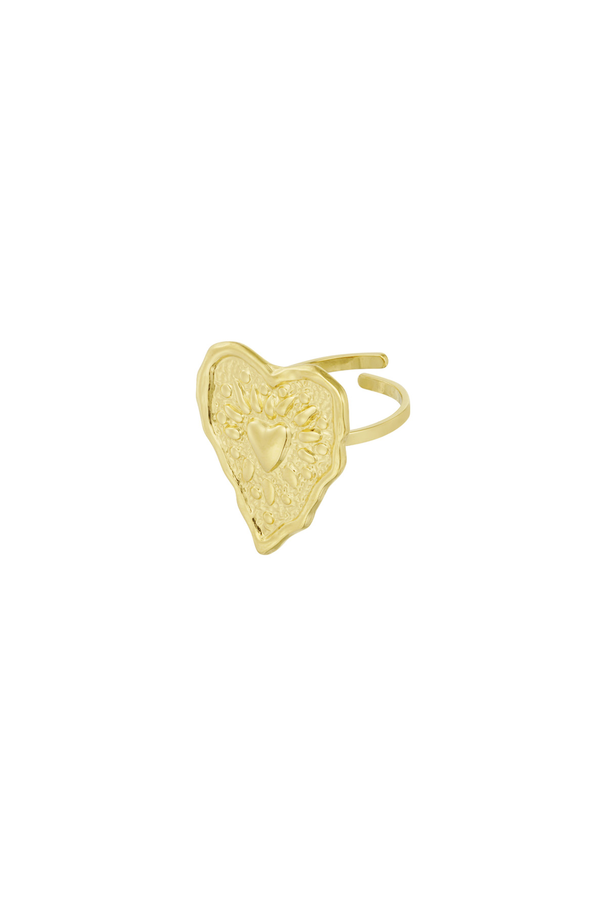 Anello cuore grinza -  