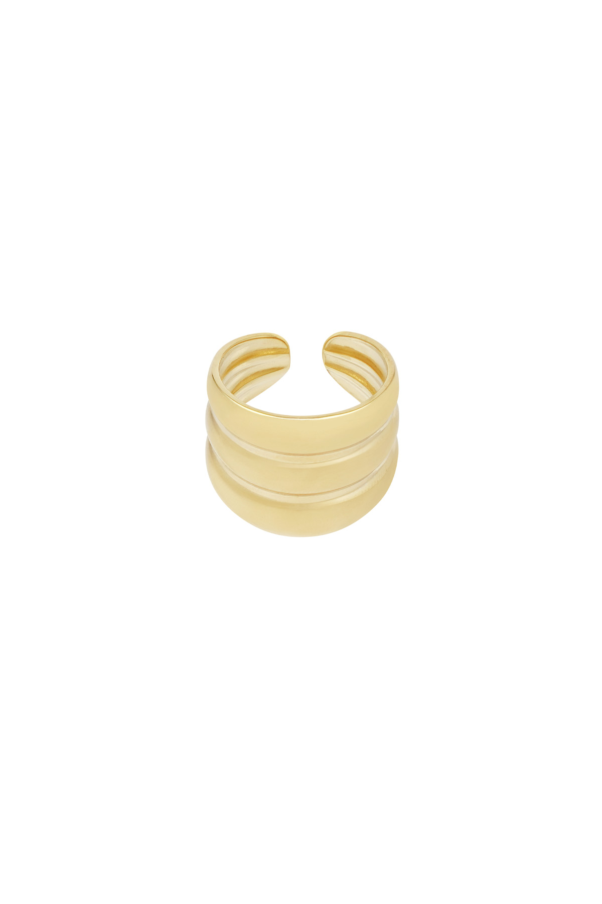 Three in a Row ring - Gold color