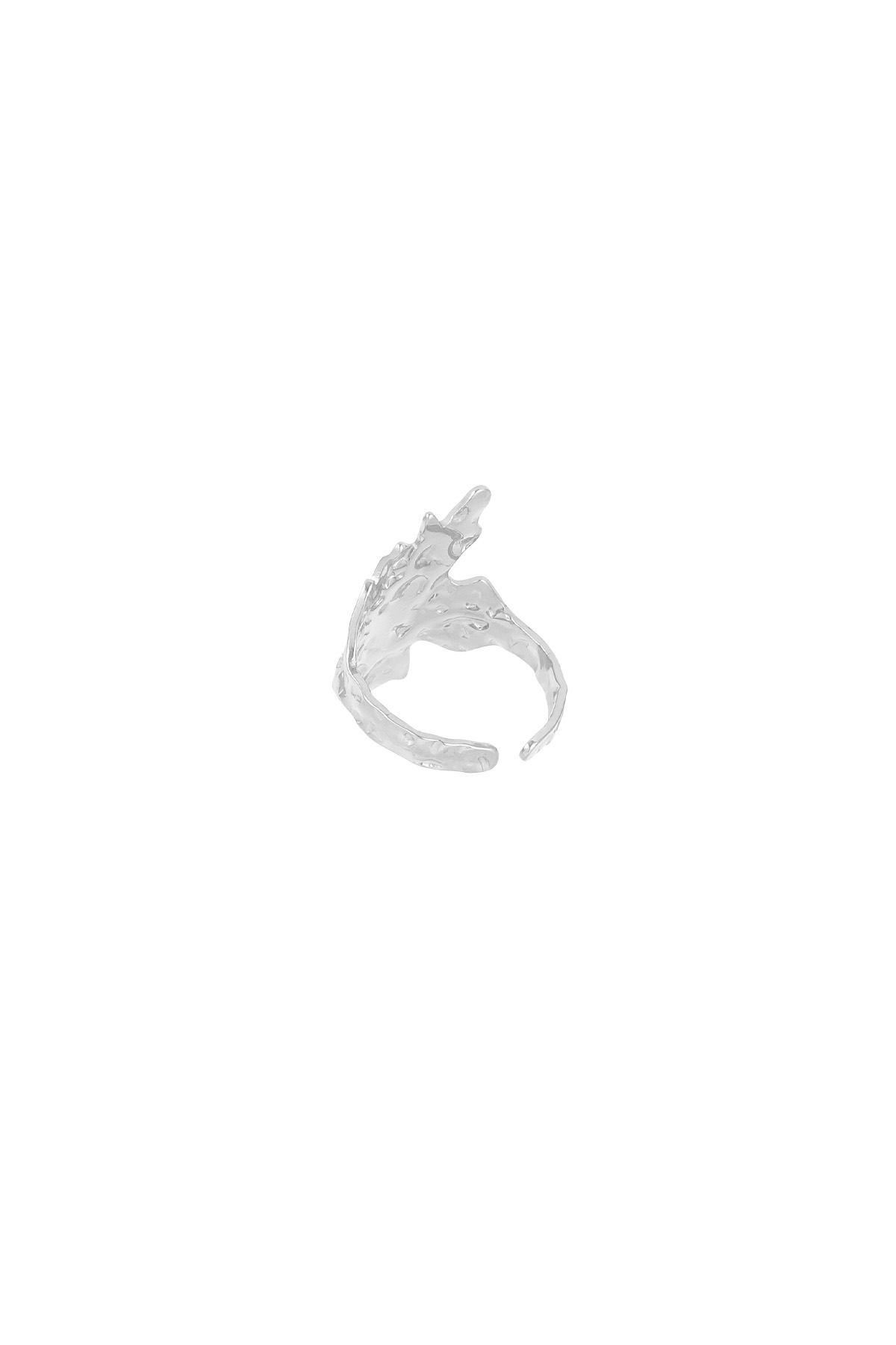 Ring mit abstrakter Textur – Silber h5 Bild4