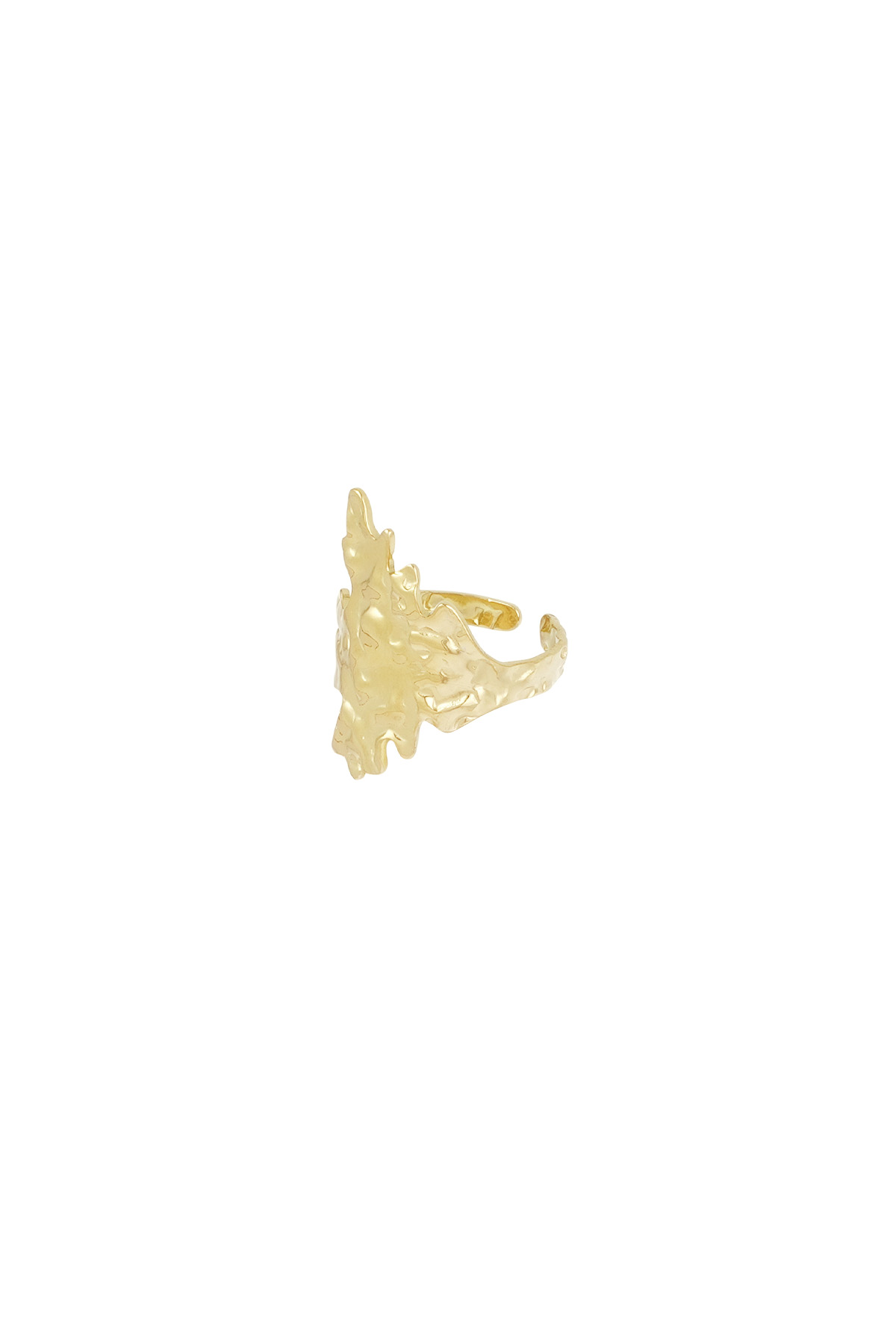 Anello Texture astratta - oro h5 Immagine3