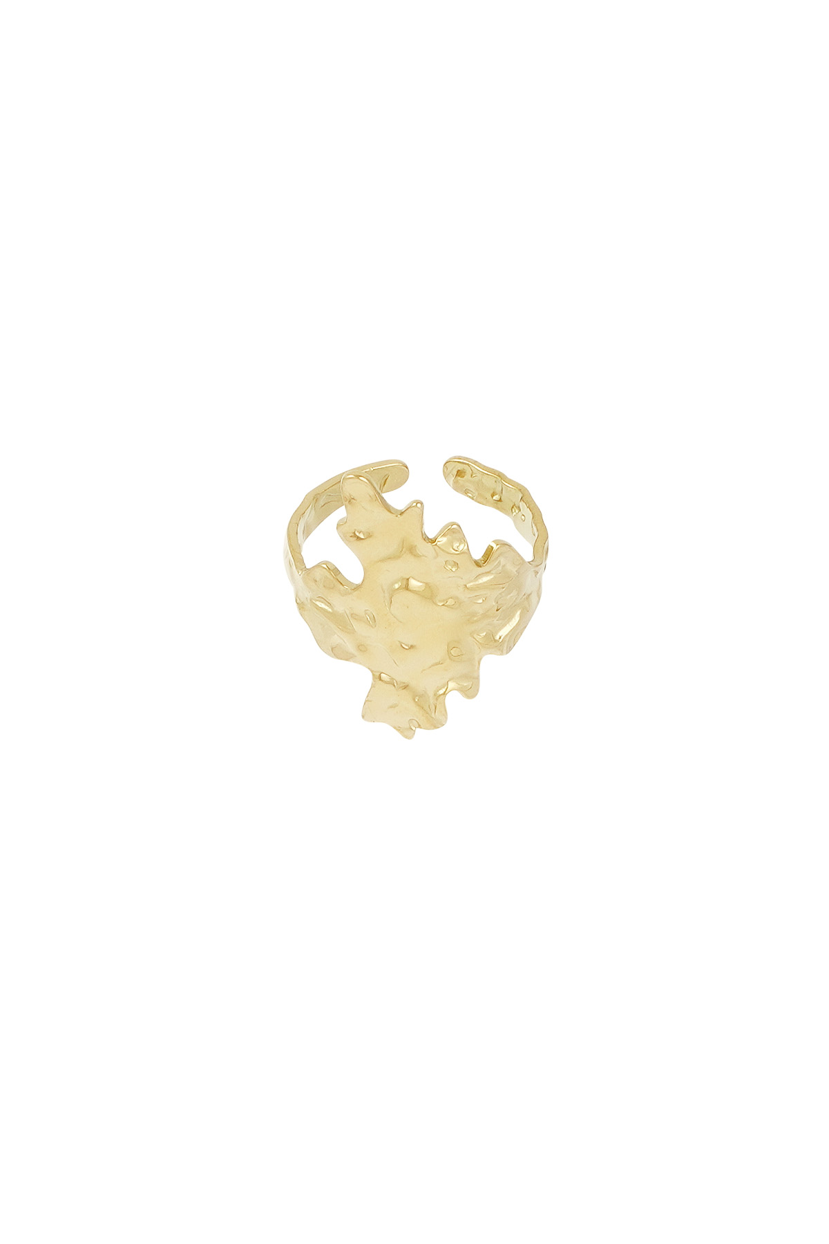 Ring mit abstrakter Textur – Gold h5 