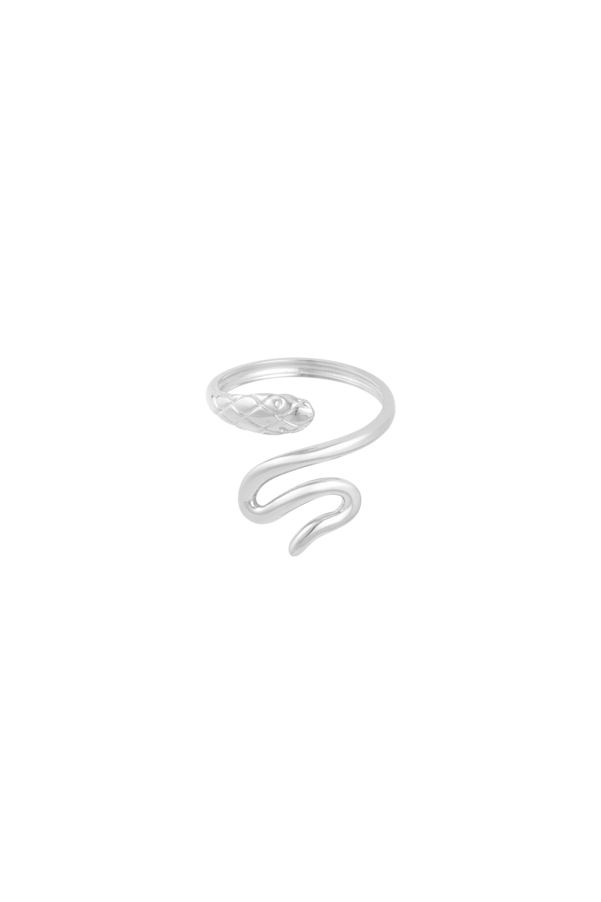 Anillo serpiente deslumbrante - plata h5 