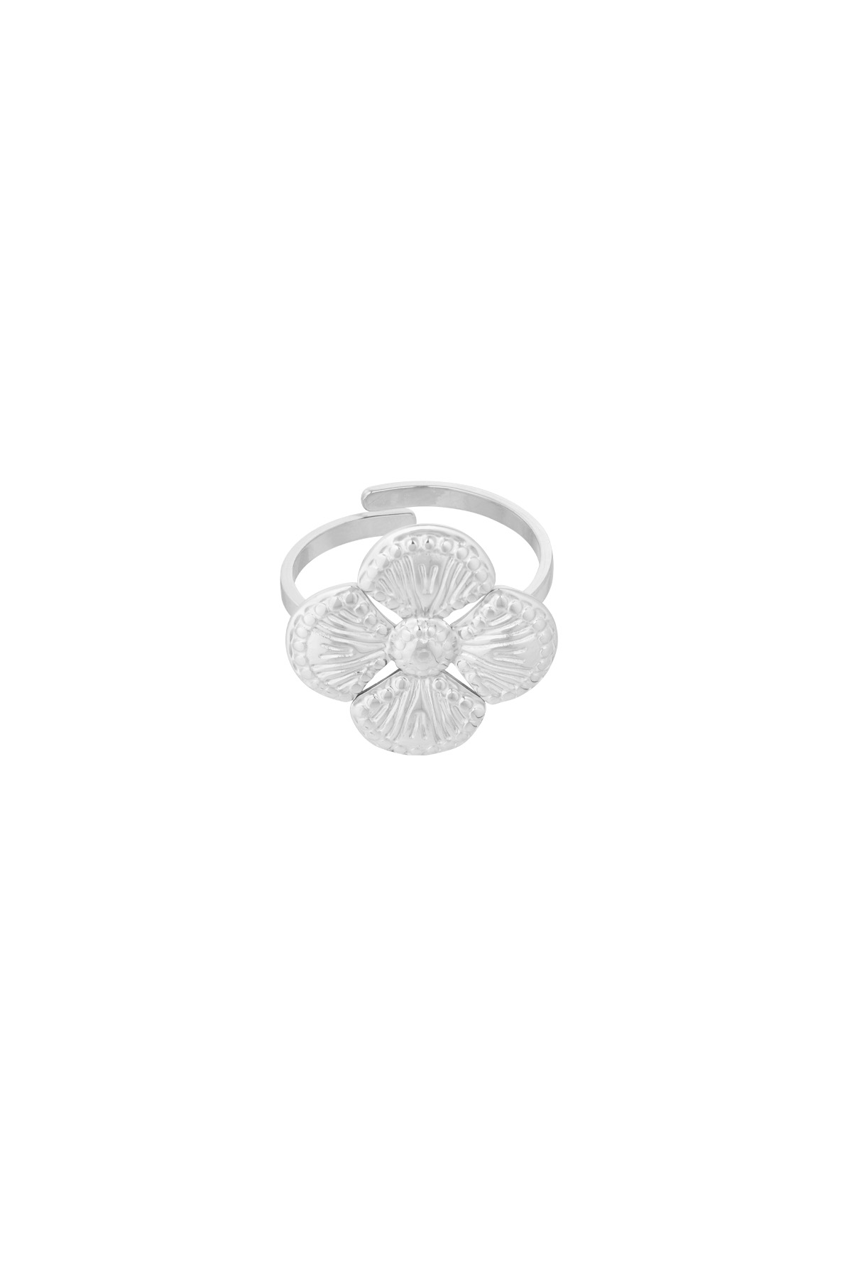 Ring luxury clover - silver h5 