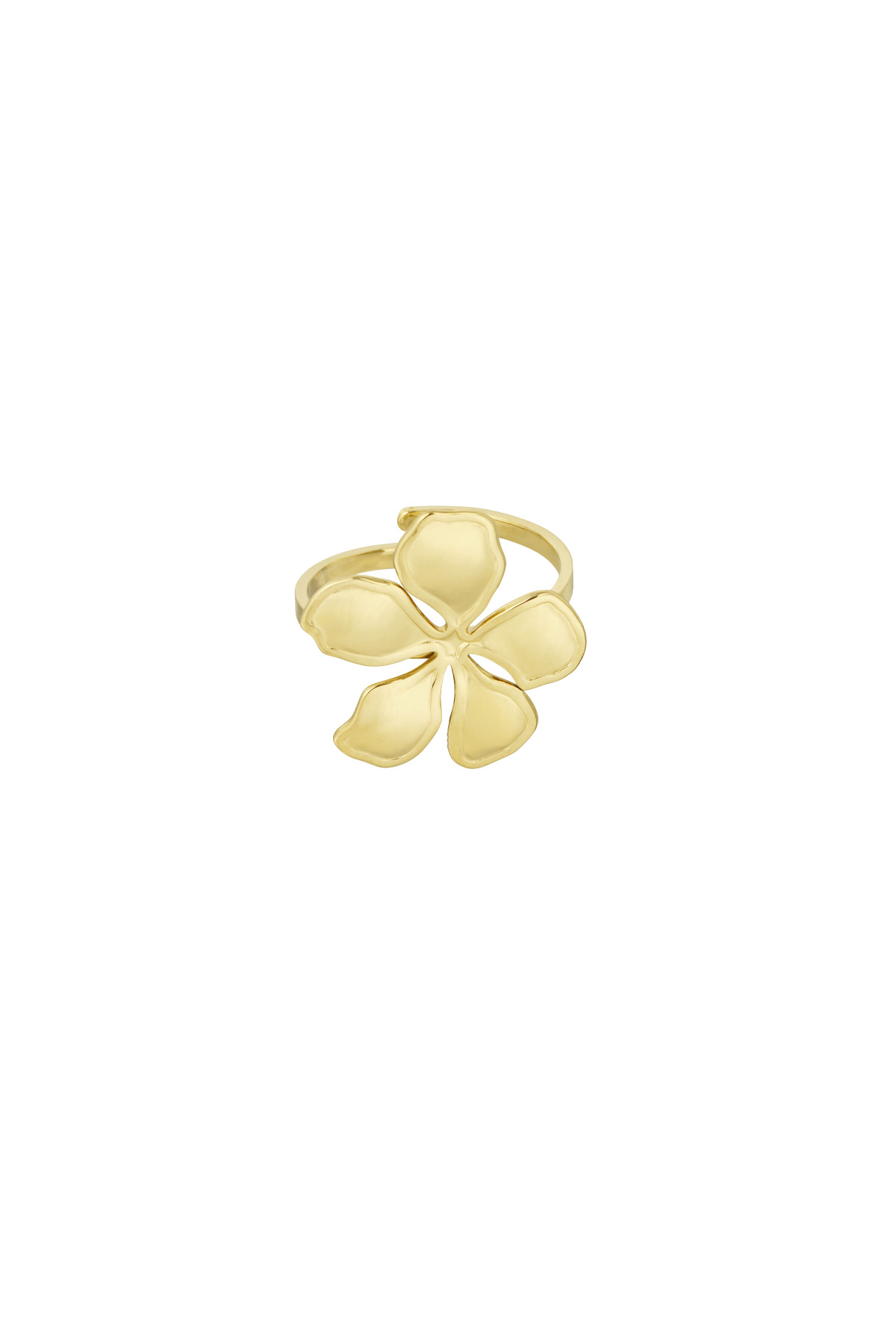 Ring Glitzerblume - gold h5 