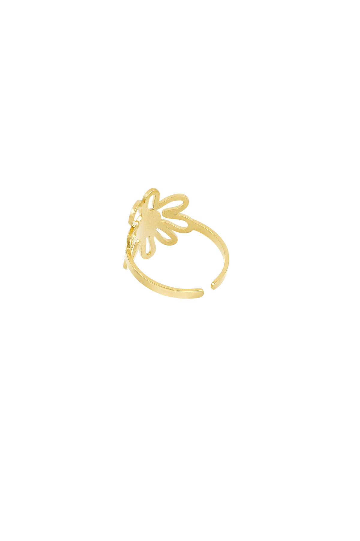 Happy Flower Girl ring - goud h5 Afbeelding3