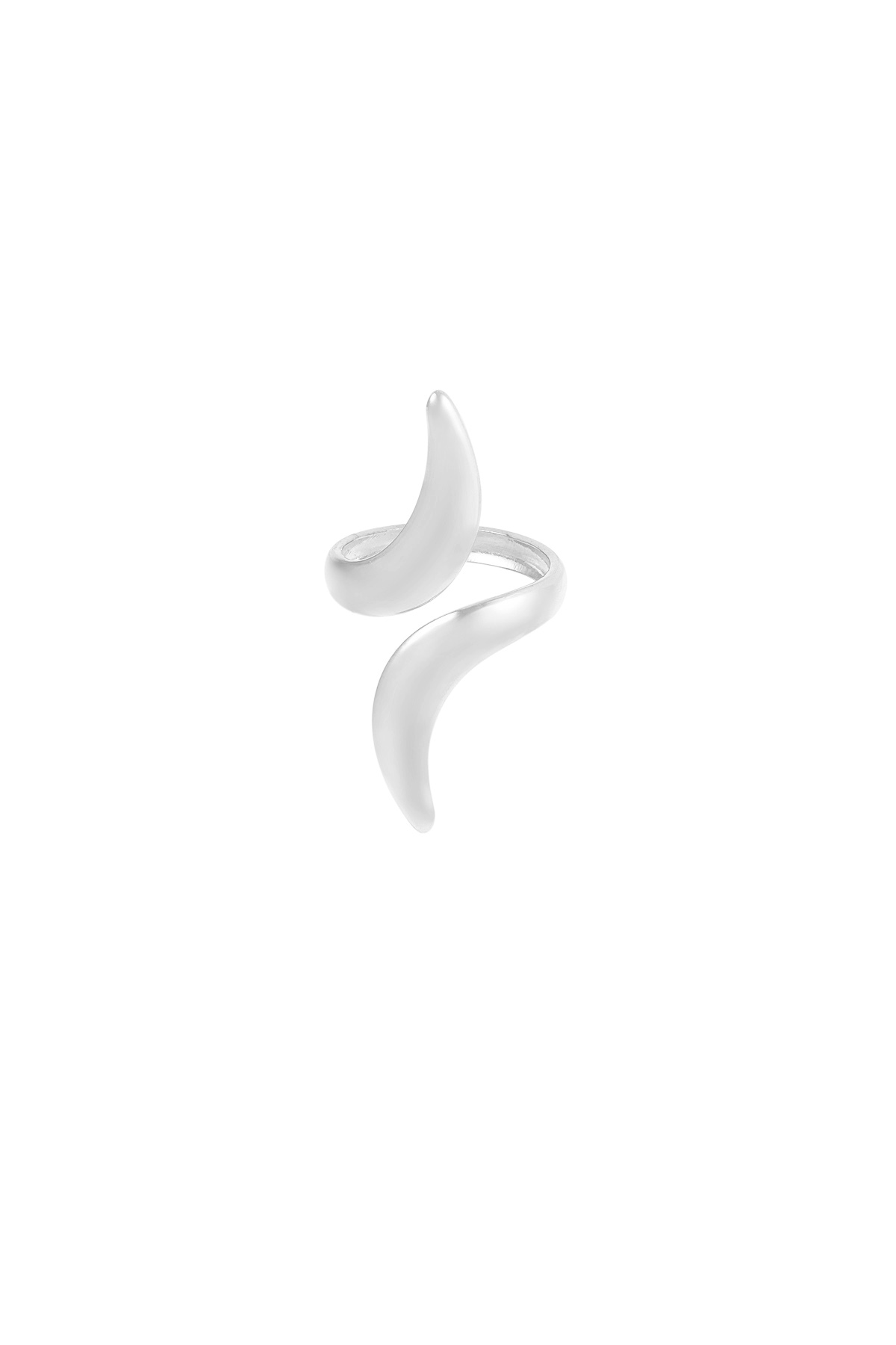 Eleganter Swirl Ring - Silber h5 