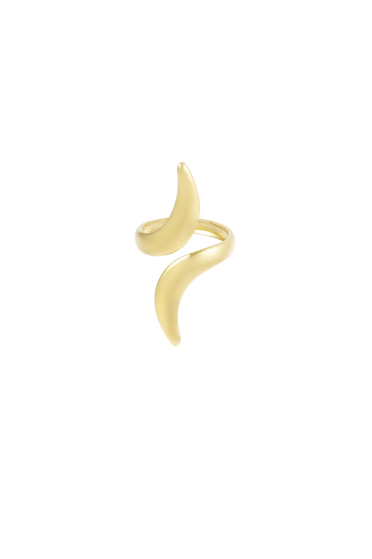 Eleganter Swirl Ring - Gold h5 