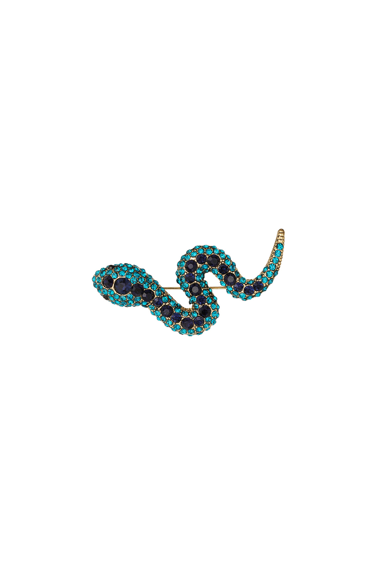 snake brooch - blue h5 