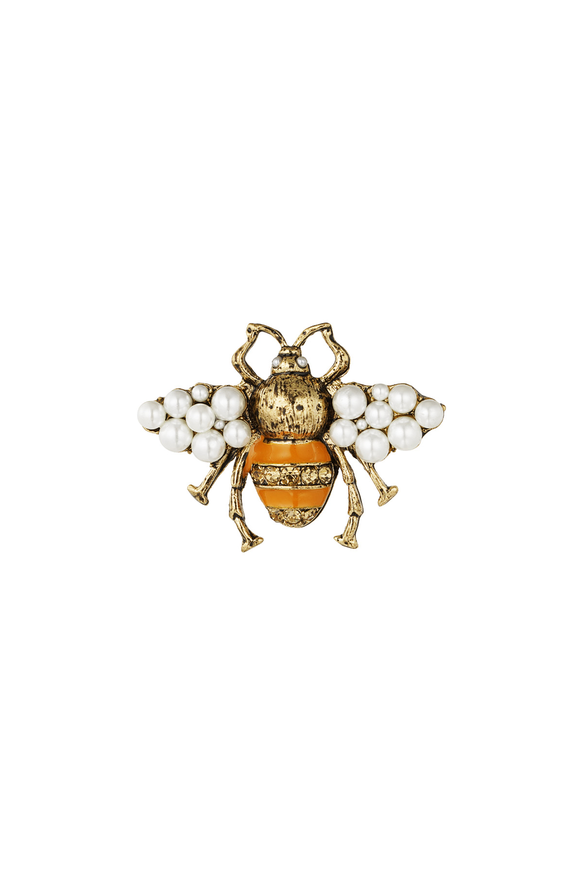 brooch bee - orange 2