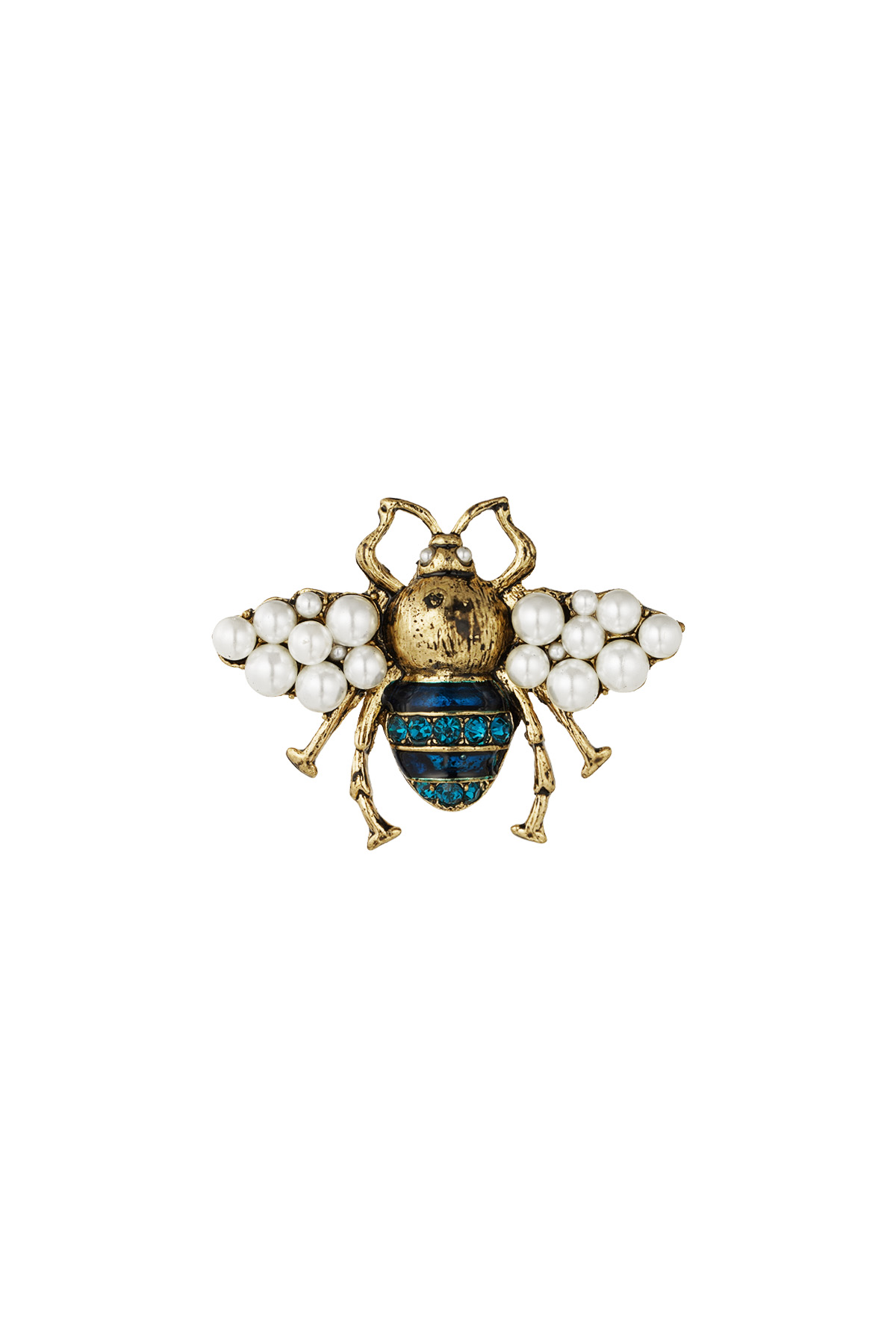 brooch bee - blue