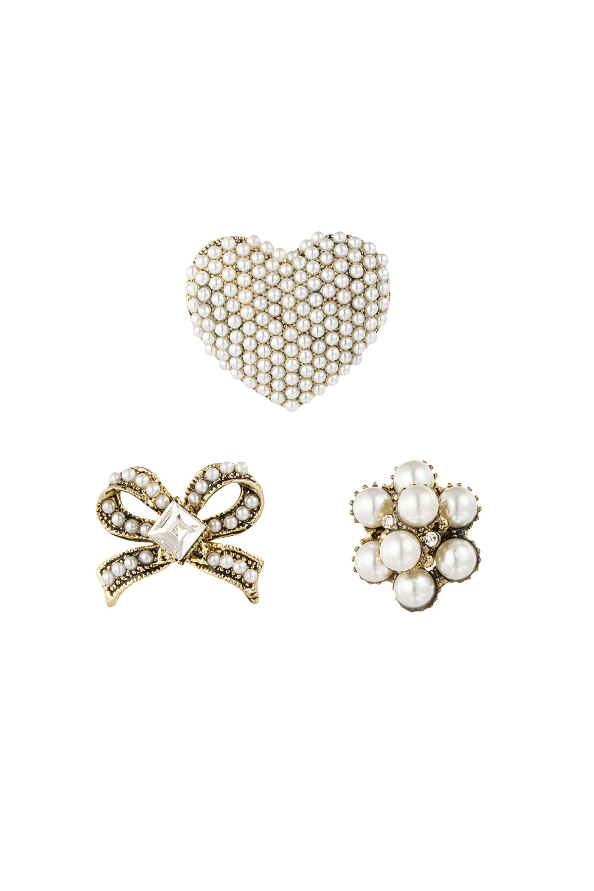 Glamour brooches - white gold h5 