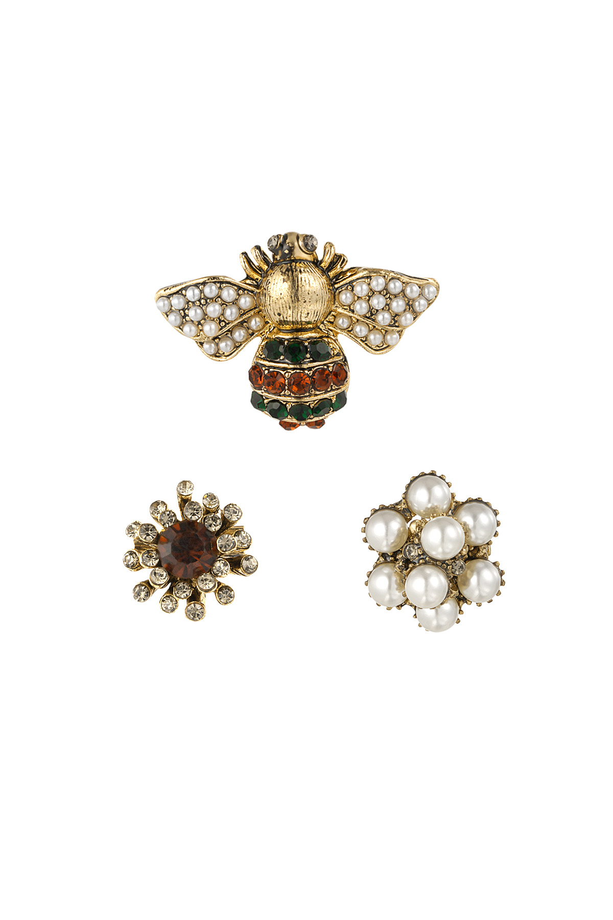 Brooches trio busy bee - multi h5 